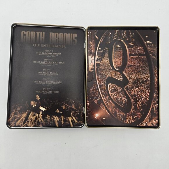 Garth Brooks the Entertainer 5 DVD Set in Metal Tin NTSC 85420 6001 206 Central - Picture 10 of 14